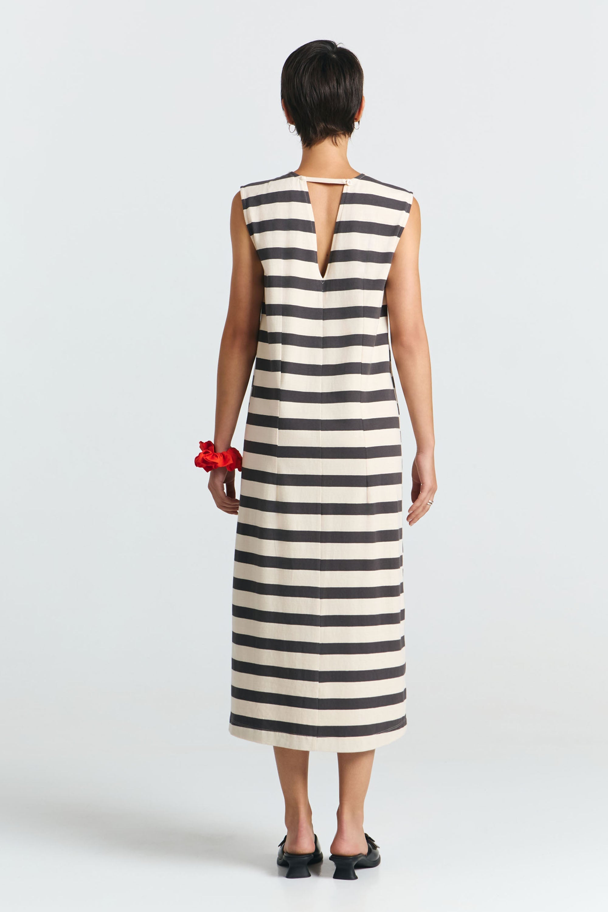 SAYULA DRESS BLACK STRIPES