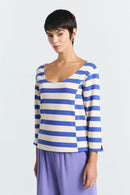 BONAO TOP BLUE STRIPES