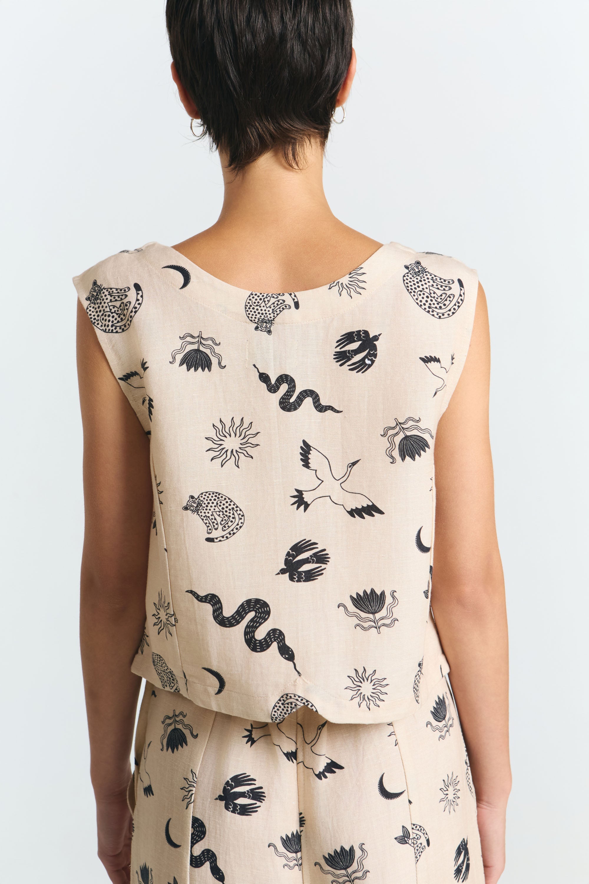 AZUAH VEST PRINT FAUNA