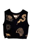 AMATES JACQUARD VEST BLACK